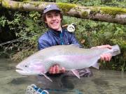 Antoun and big Rainbow trout